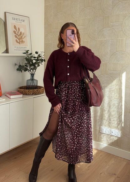 Jupe longue prune - JOY