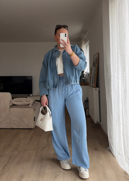 Pantalon bleu - GAZE DE COTON