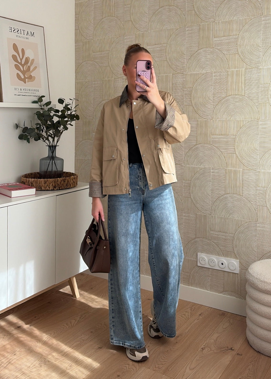 Veste beige à col - ORLA
