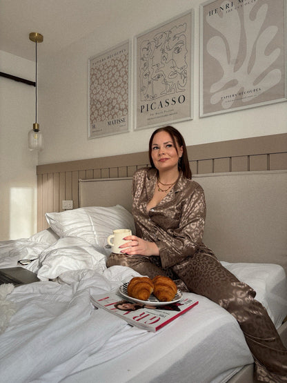 Ensemble de pyjama satin - LÉOPARD