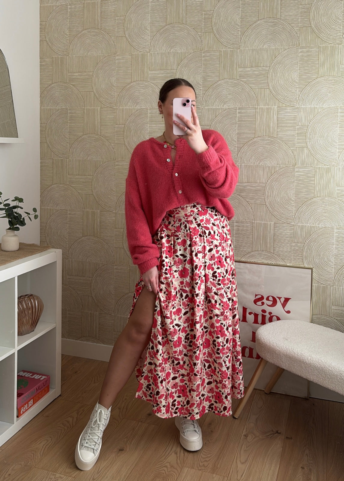 Jupe longue rose - ALMA