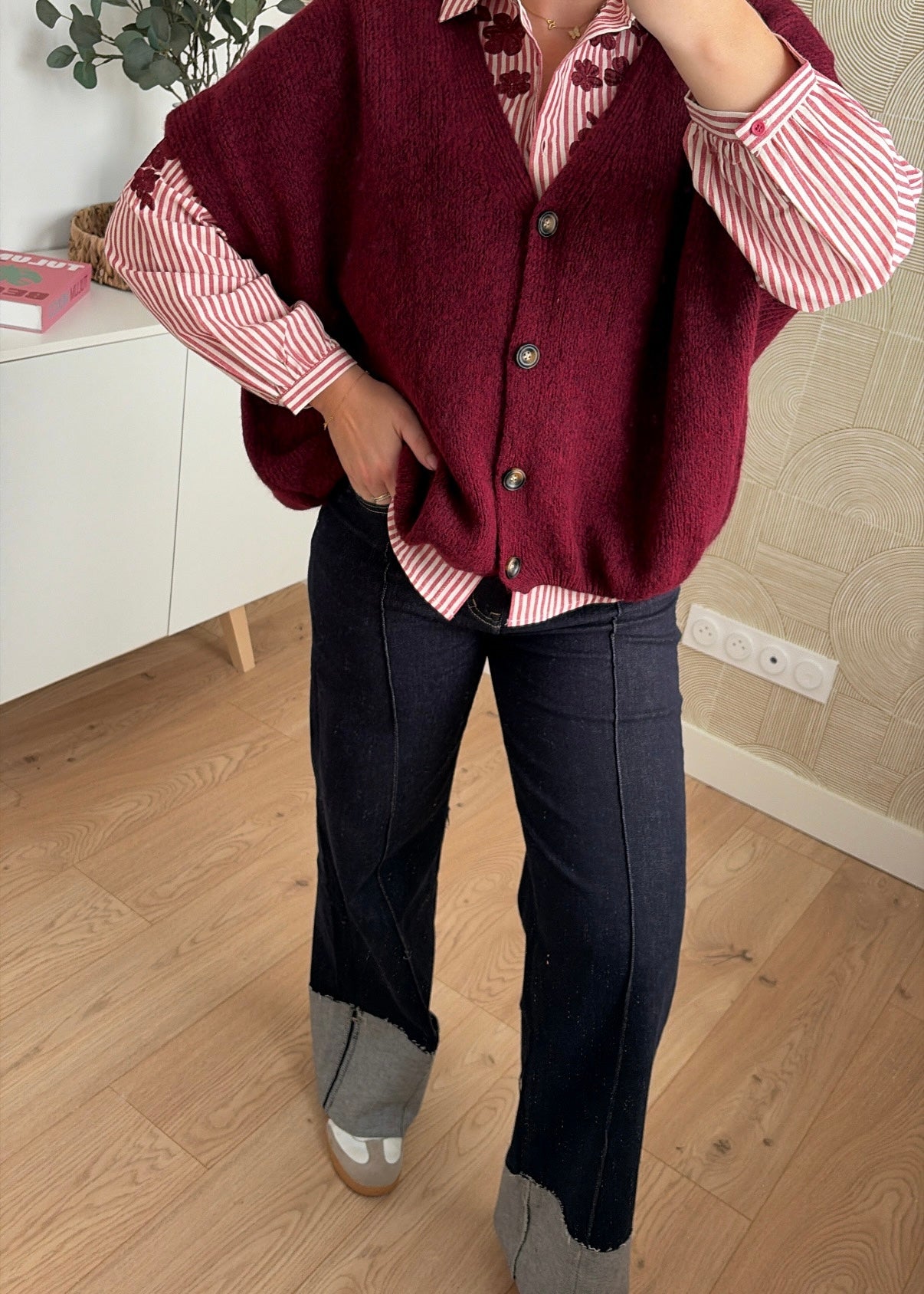 Gilet bordeaux - ZOÉ