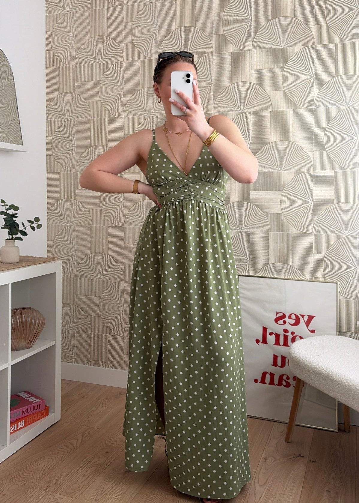 Robe longue olive - POIS