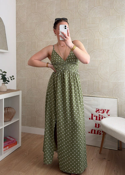 Robe longue olive - POIS
