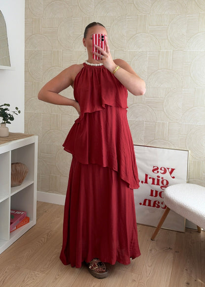 Robe longue rouille - ROMANE