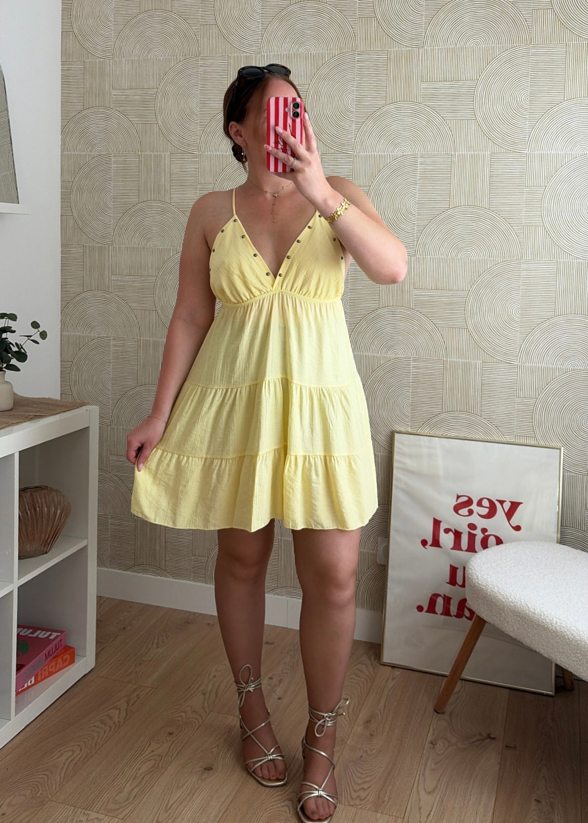Robe cloutée jaune - OLIVIA