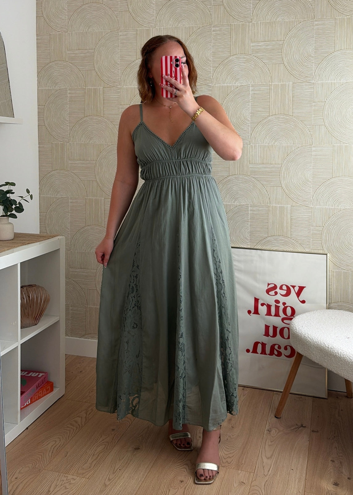 Robe longue kaki - AGATHE