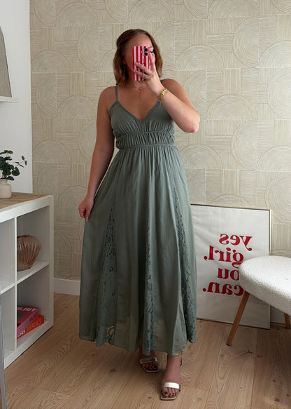 Robe longue kaki - AGATHE