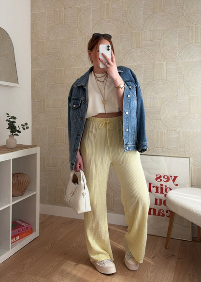 Pantalon jaune - GAZE DE COTON