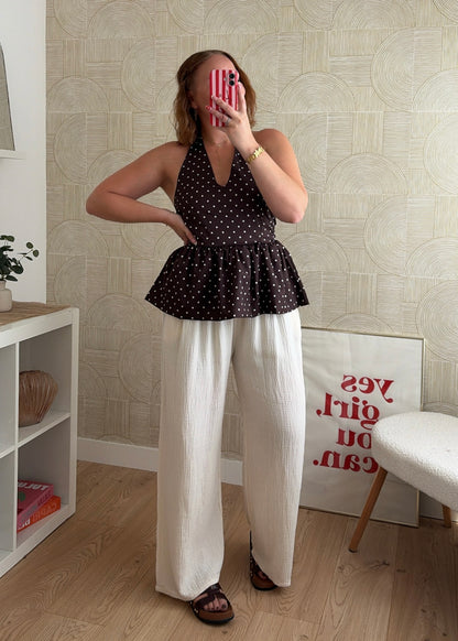 Pantalon beige - GAZE DE COTON