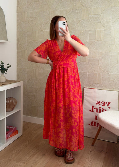 Robe longue orange - ALMA