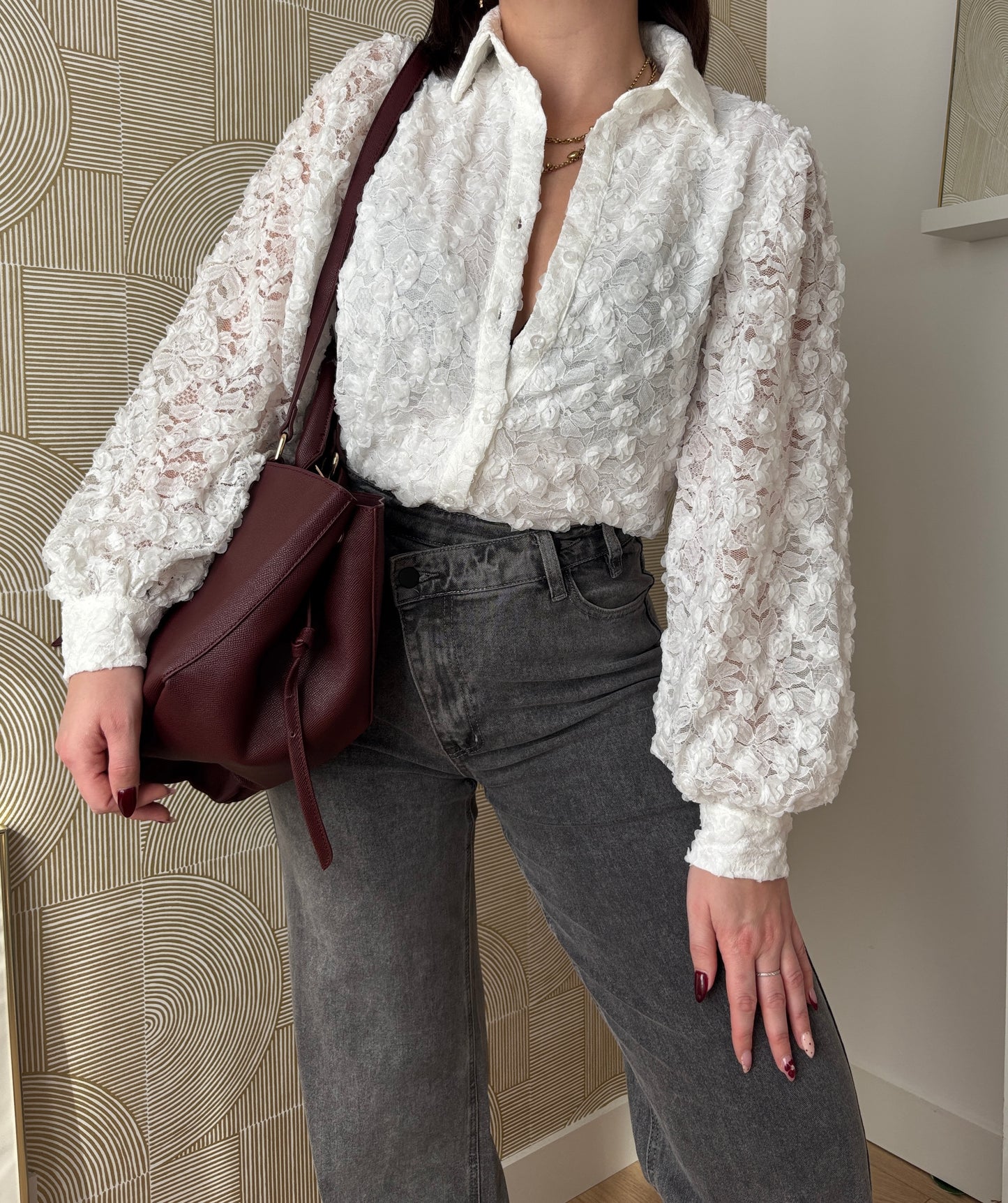 Jeans asymétrique gris - CHRIS