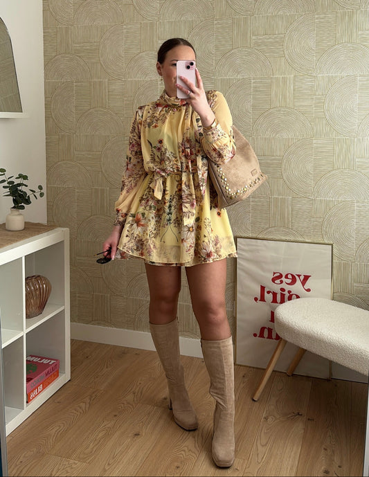 Robe courte jaune - SUNDAE