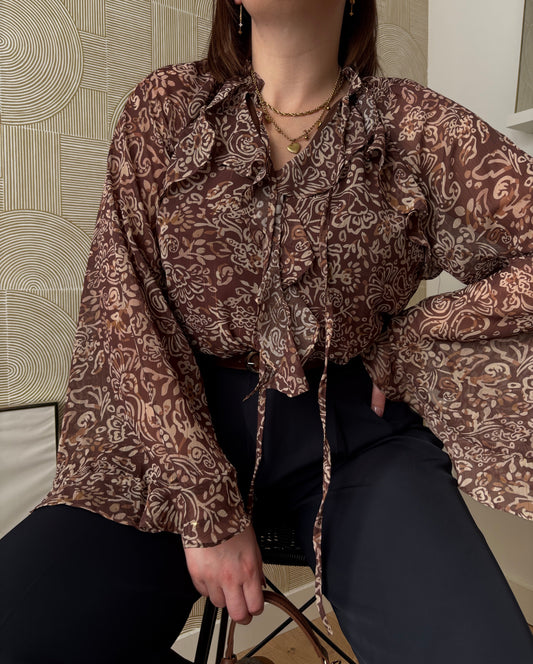 Blouse - COFFEE LATTE