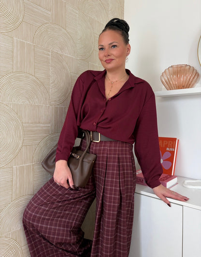 Chemisier bordeaux - SHANA
