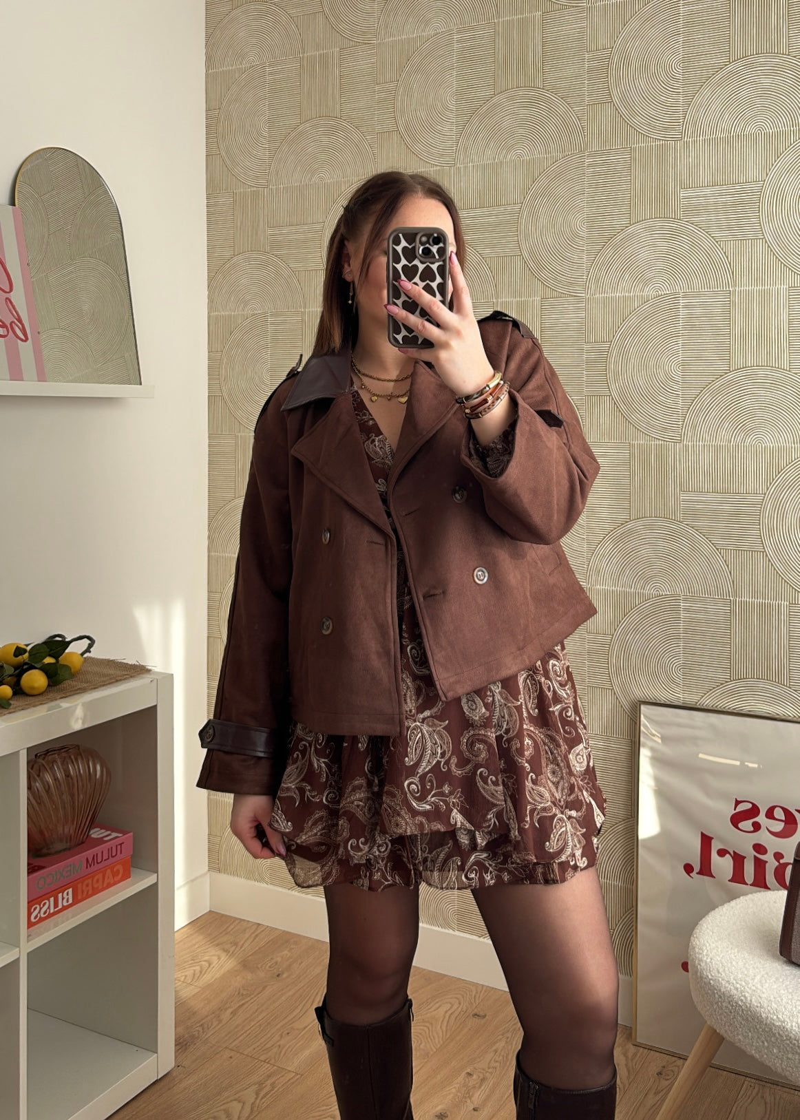 Robe cachemire choco - LENIE