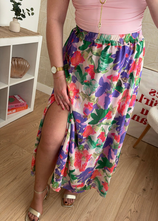 Jupe longue violette - LAYA