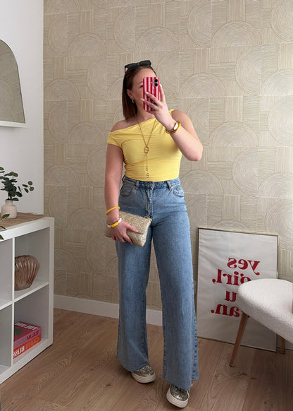 Top asymétrique jaune - LOA