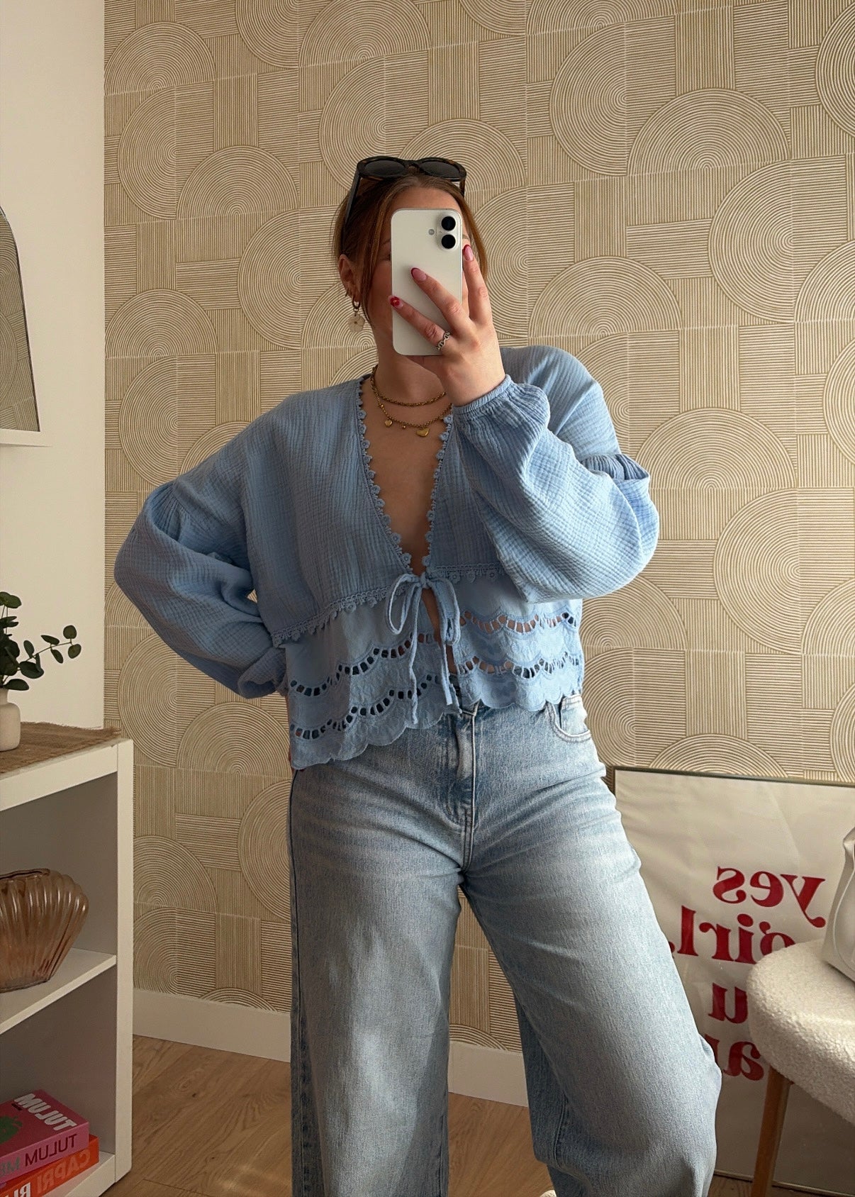Blouse bleue - ESMERALDA