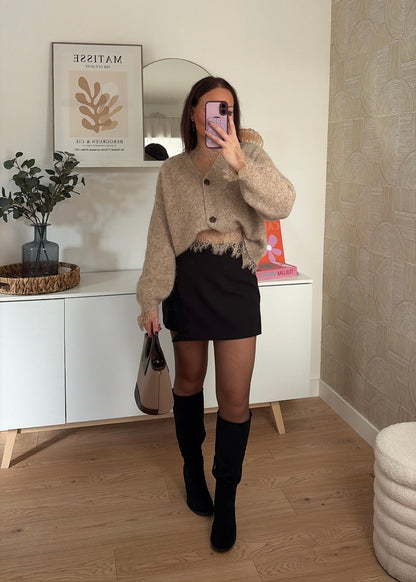 Jupe-short noir - DENTELLE