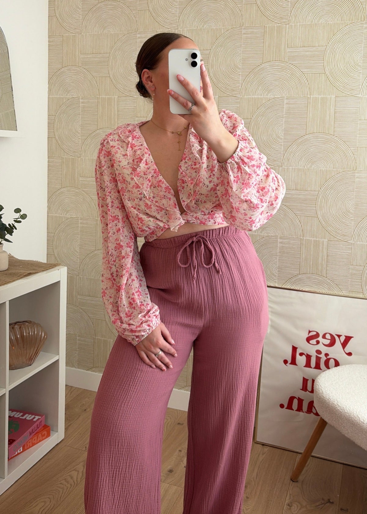 Pantalon rose - GAZE DE COTON