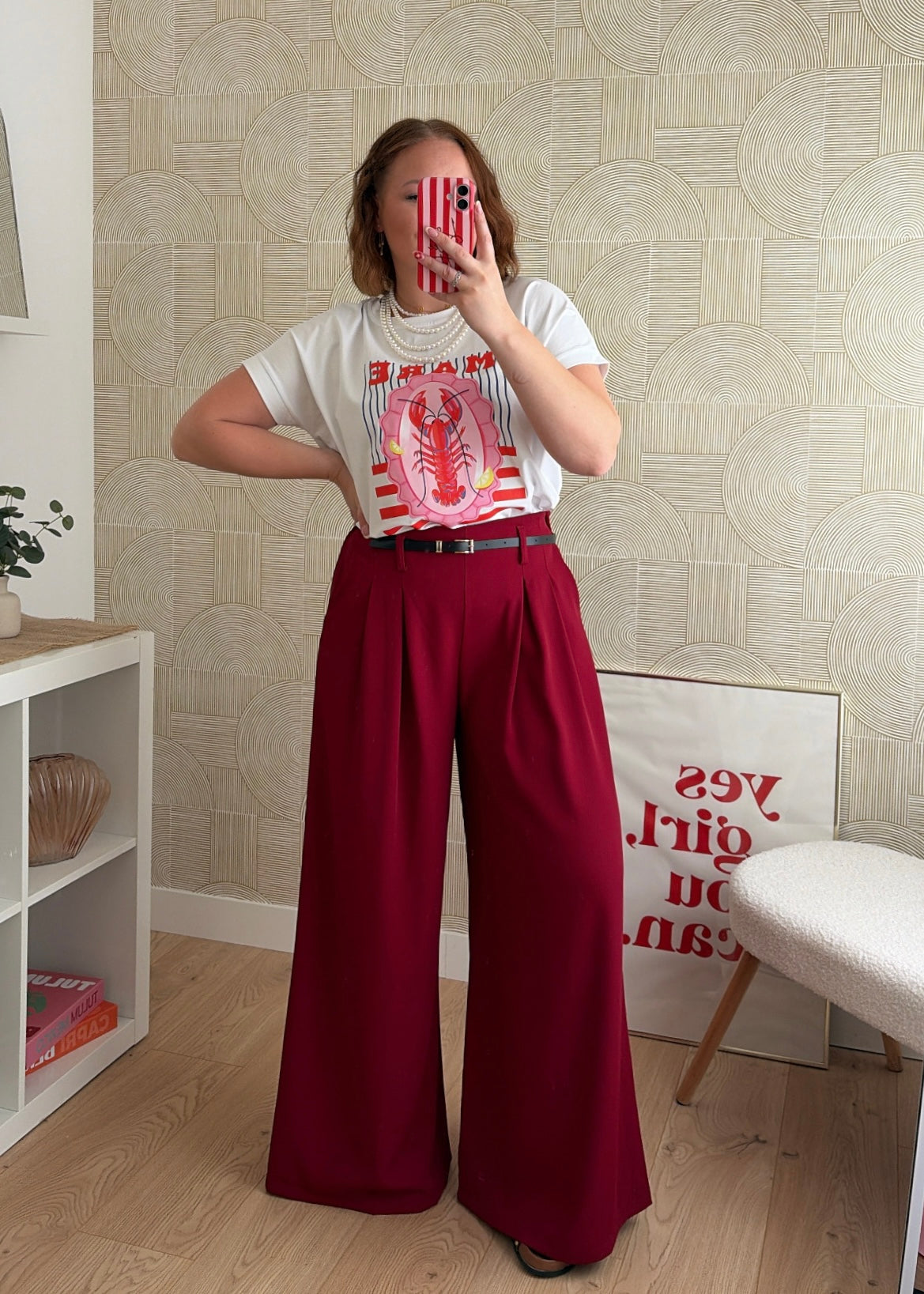 Pantalon bordeaux - PALAZZO