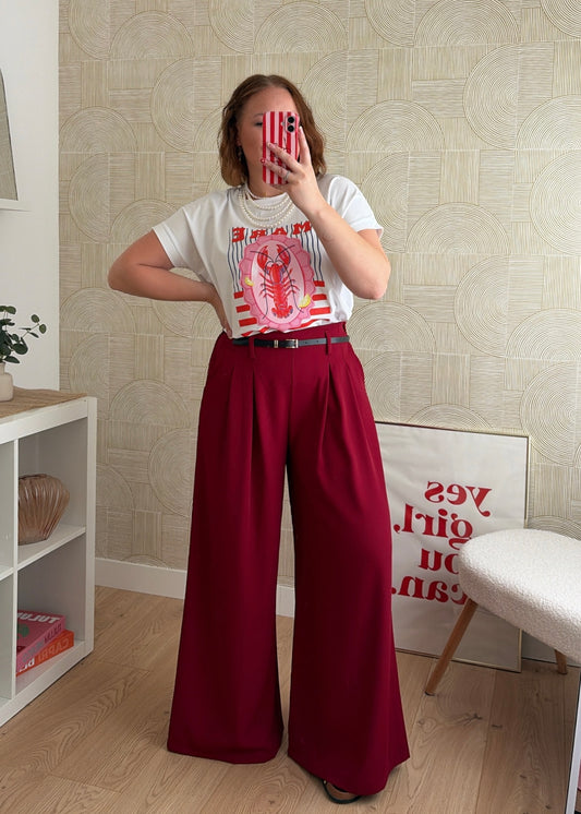 Pantalon bordeaux - PALAZZO