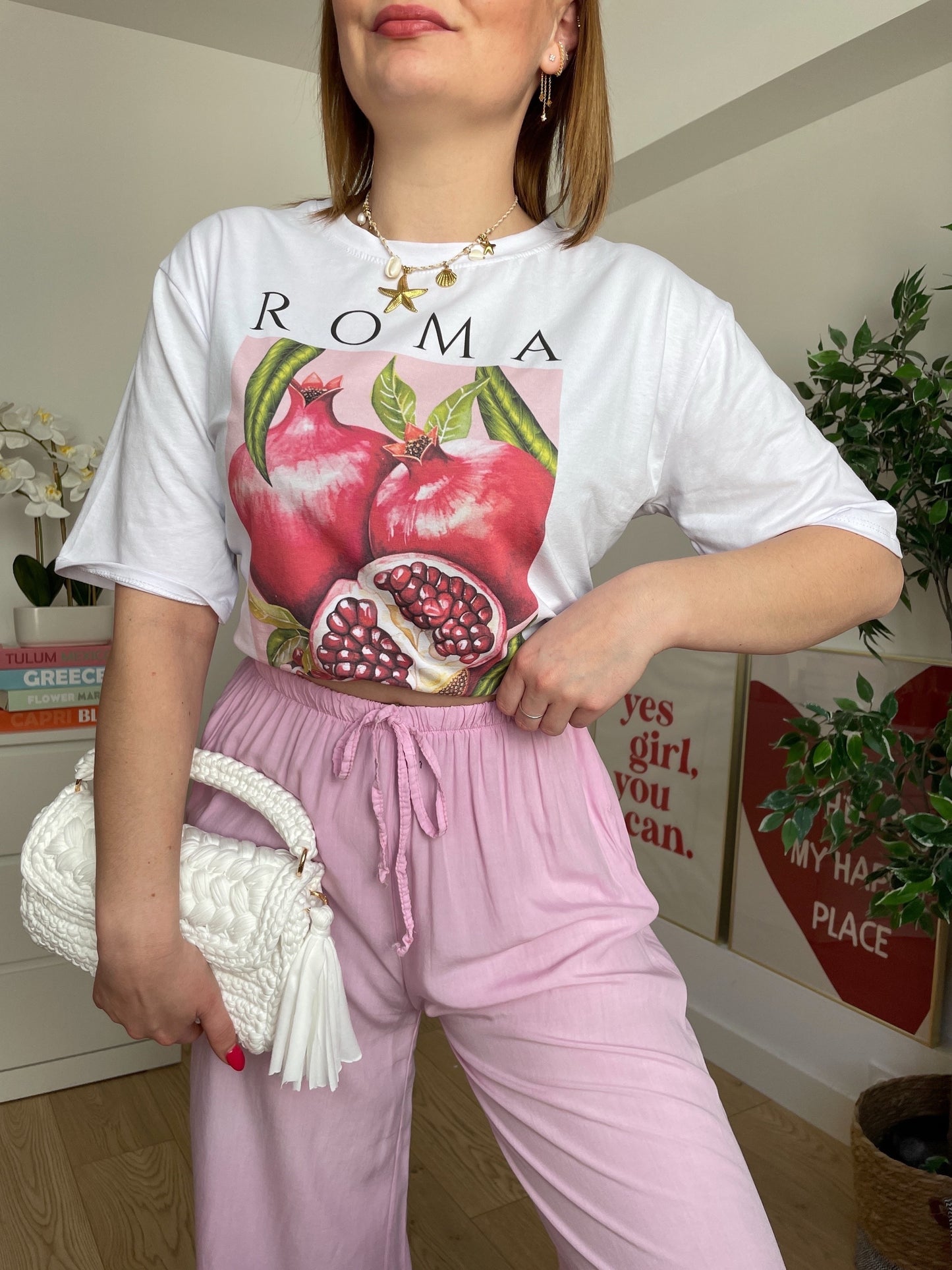 Pantalon fluide rose CLAIRE