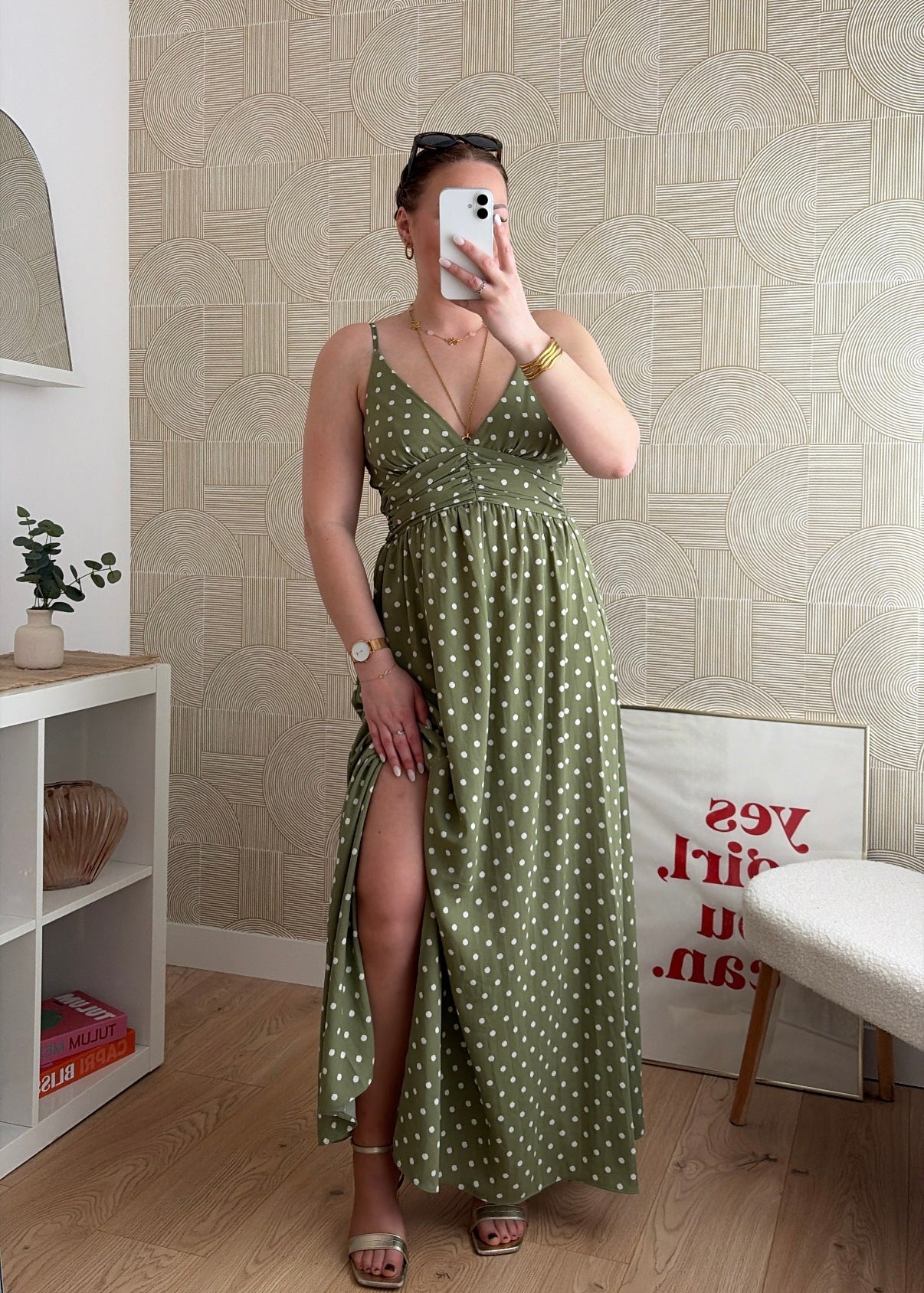 Robe longue olive - POIS