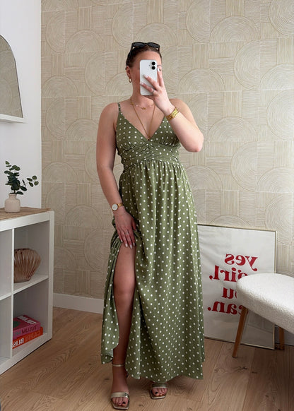 Robe longue olive - POIS