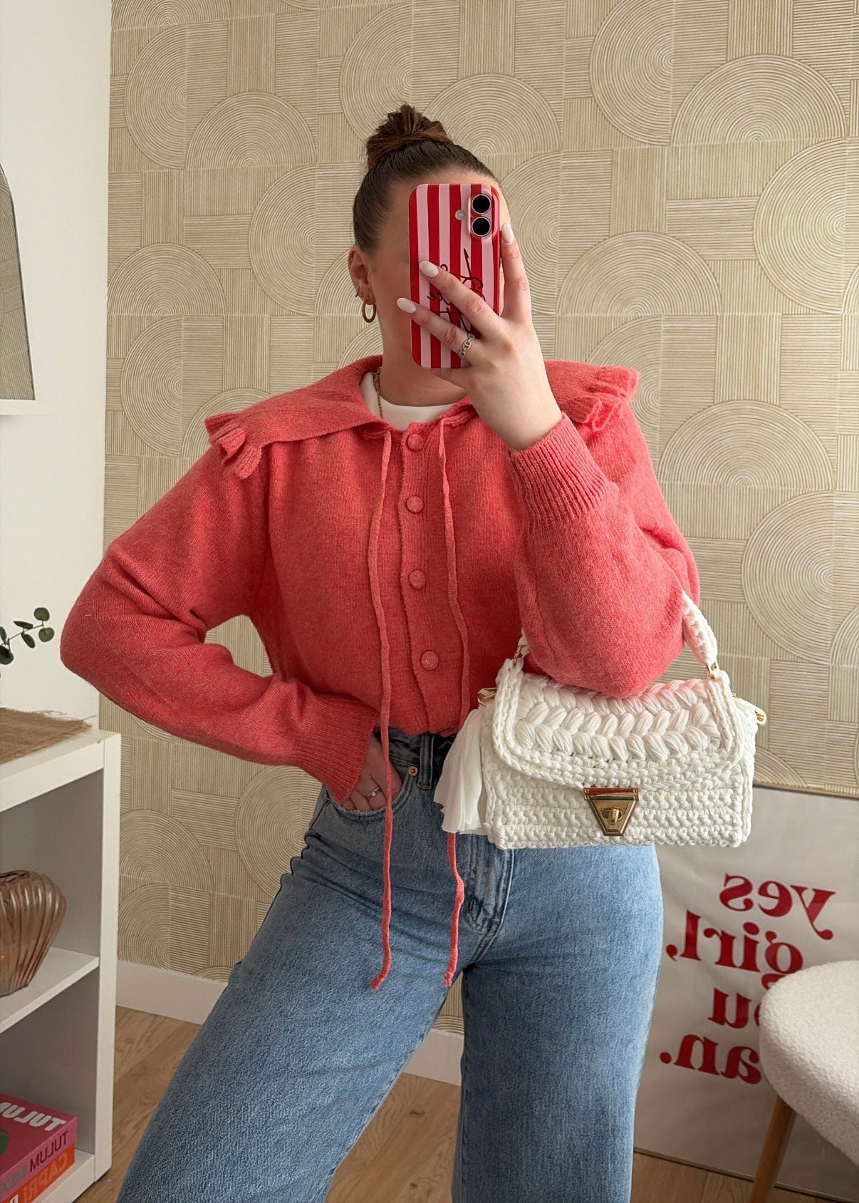 Gilet maille corail - CLAUDIA