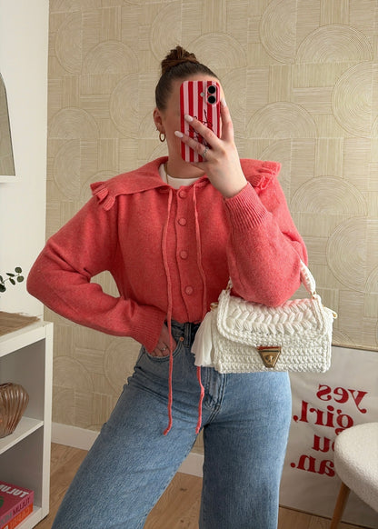 Gilet maille corail - CLAUDIA