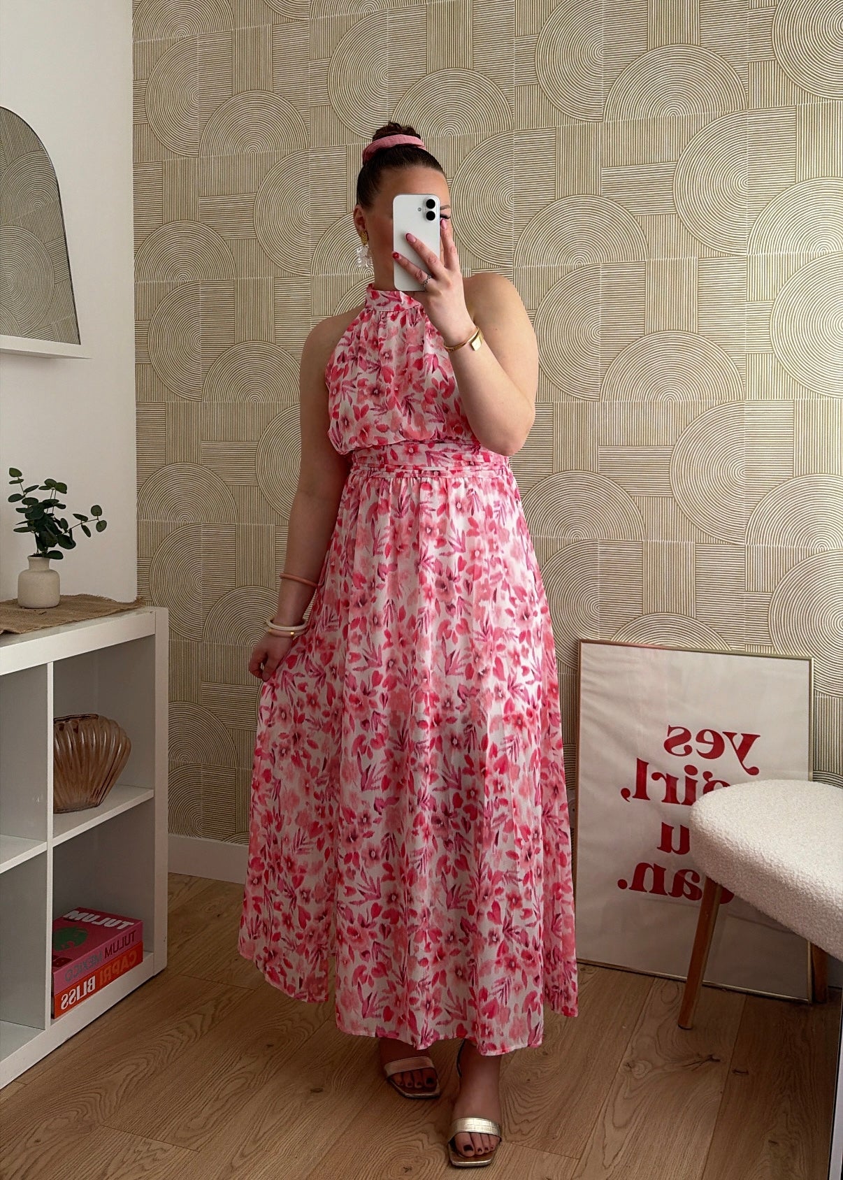 Robe longue rose - INAYA