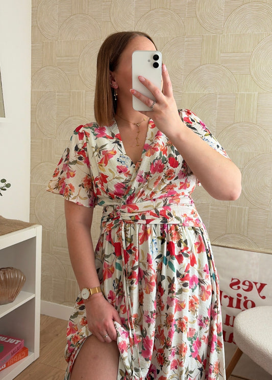 Robe longue à fleurs - ROSALY