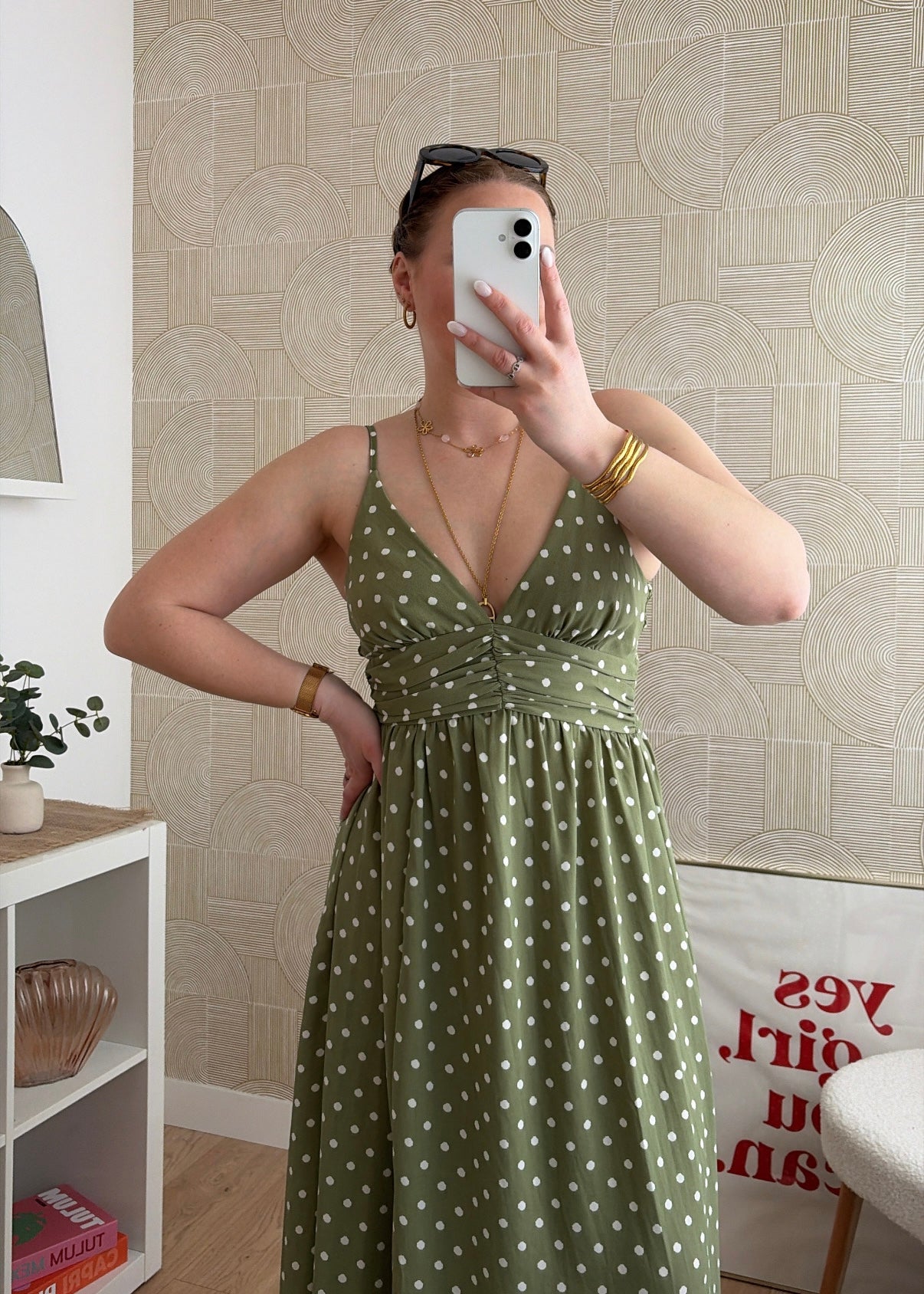 Robe longue olive - POIS
