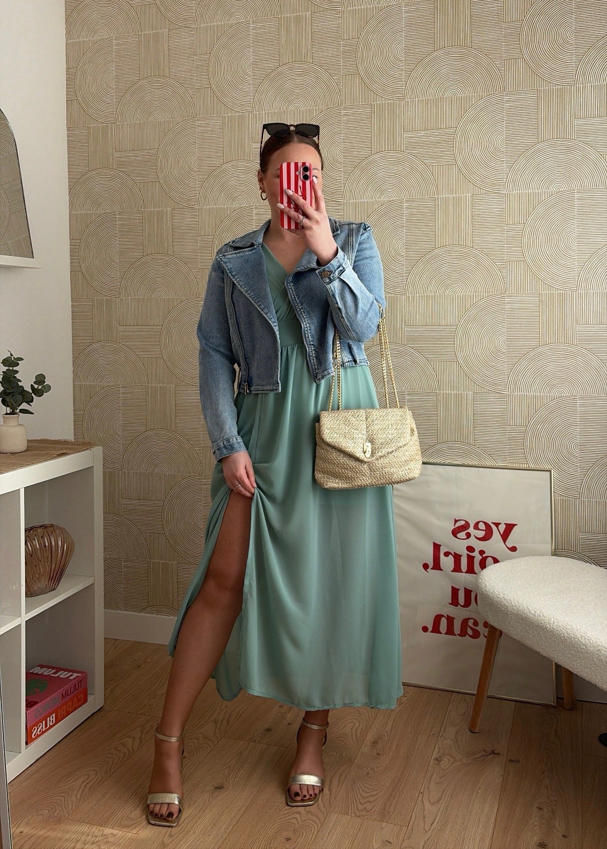 Robe longue vert d'eau - KARLIA
