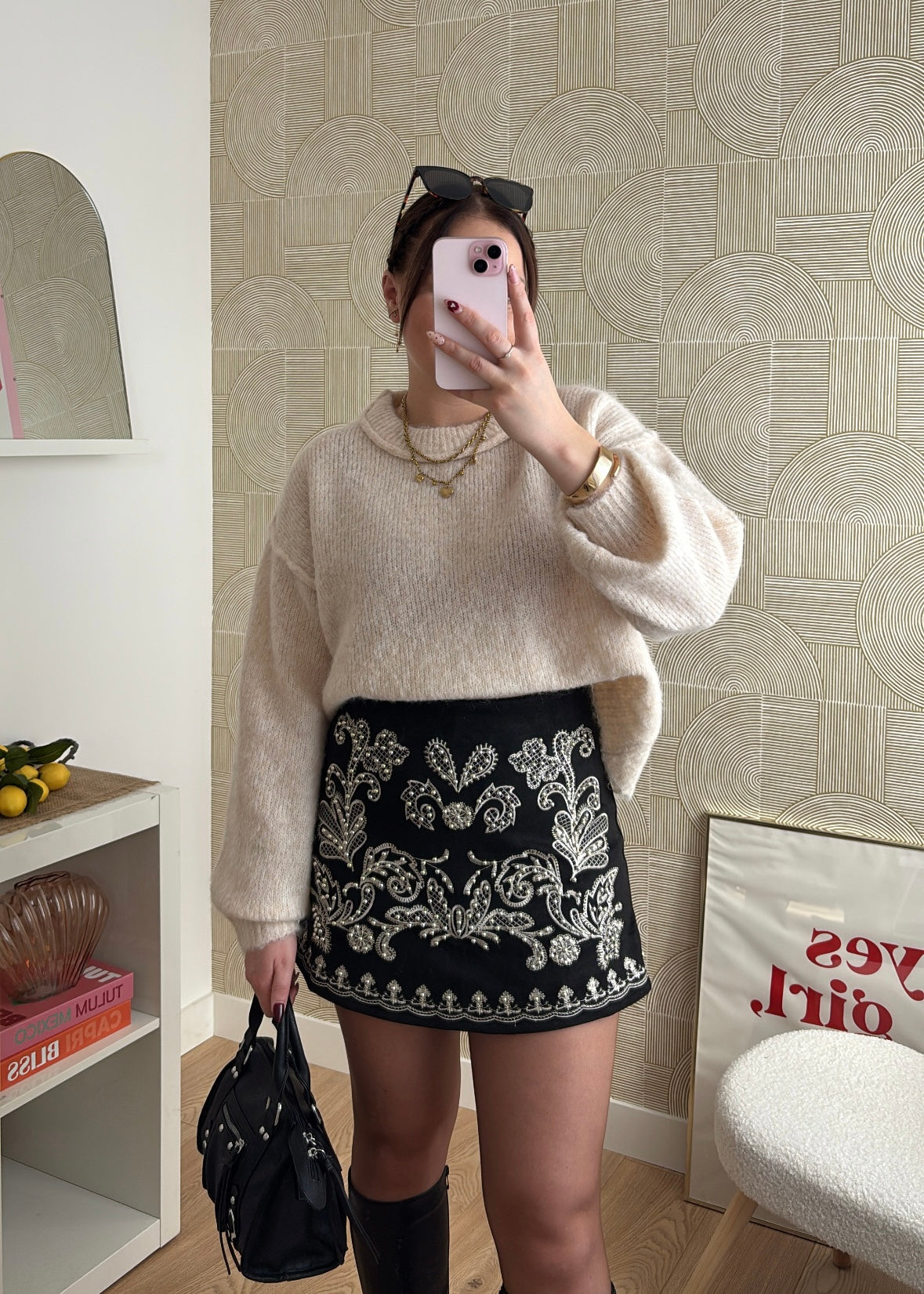 Jupe-short brodée - BLAKAS