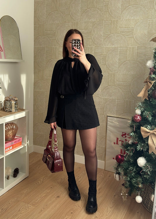 Jupe-short à pois - BLACKO