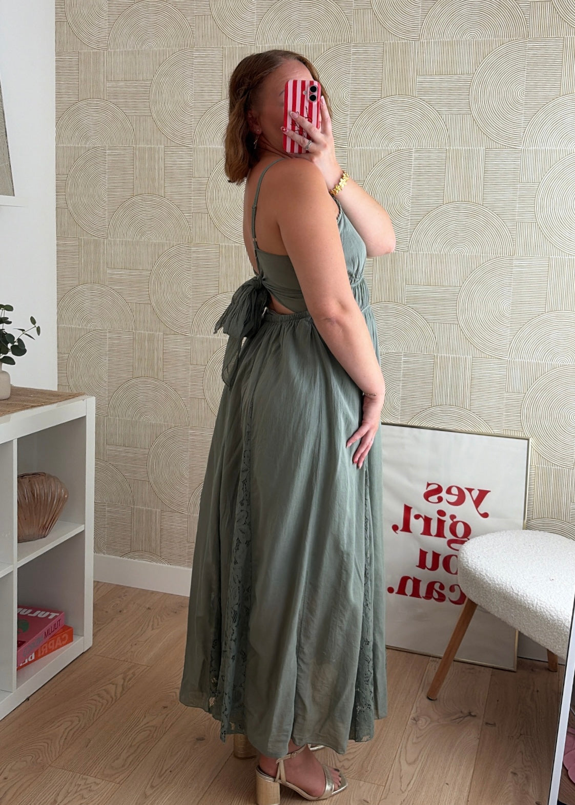 Robe longue kaki - AGATHE