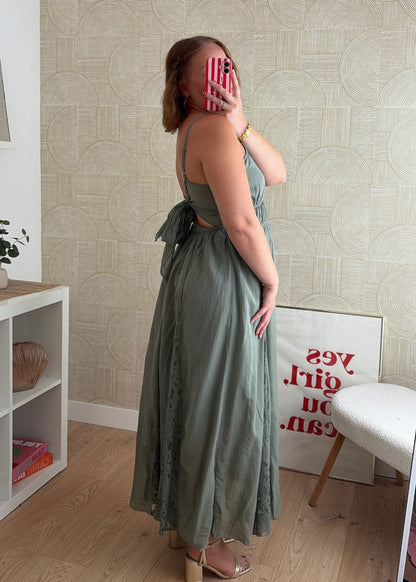 Robe longue kaki - AGATHE