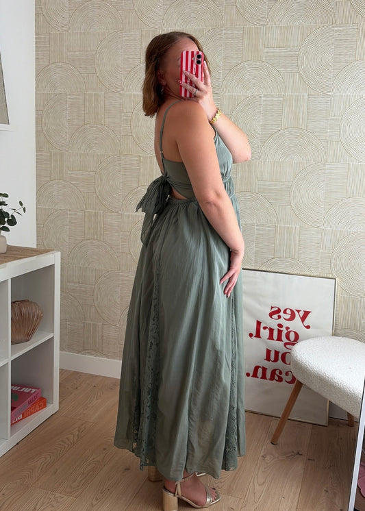 Robe longue kaki - AGATHE