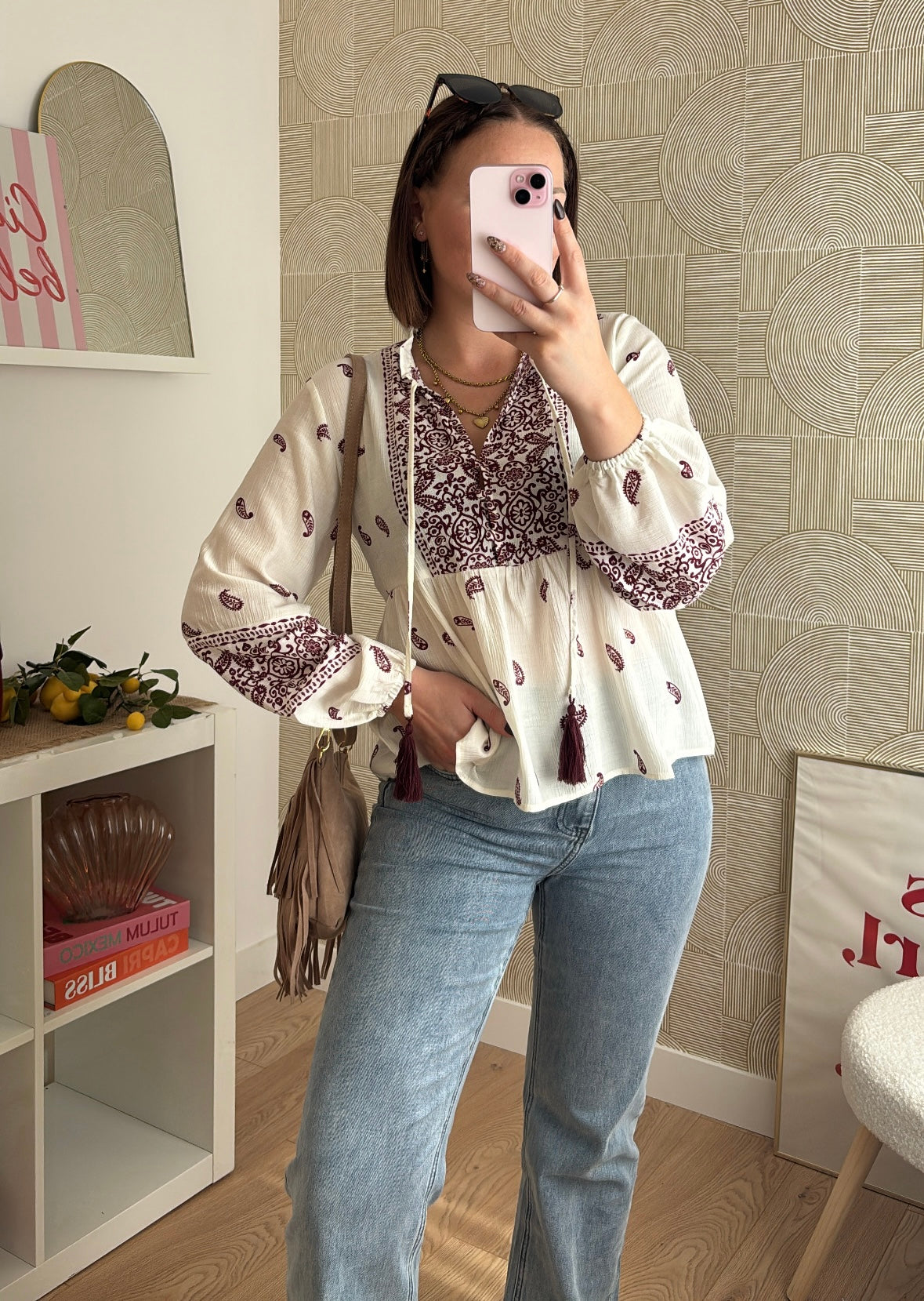 Blouse bordeaux - COLETTE
