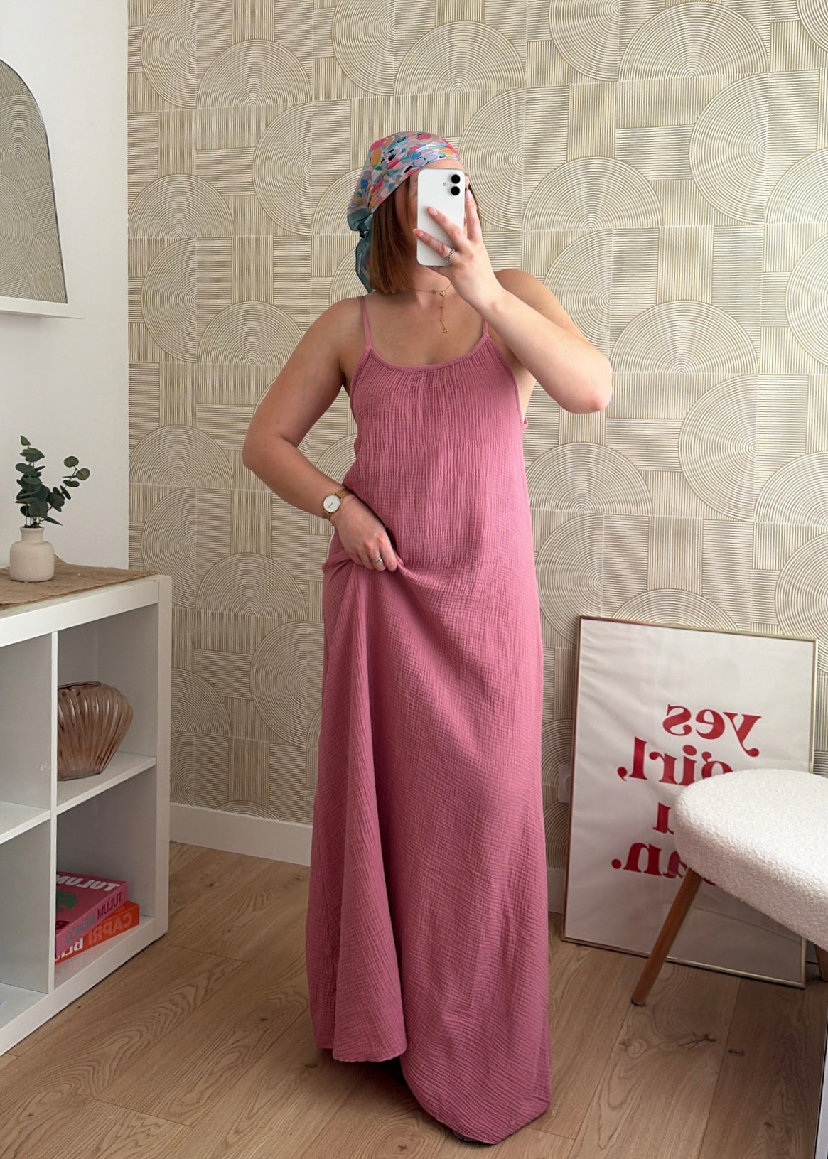 Robe longue rose - NAOMIE