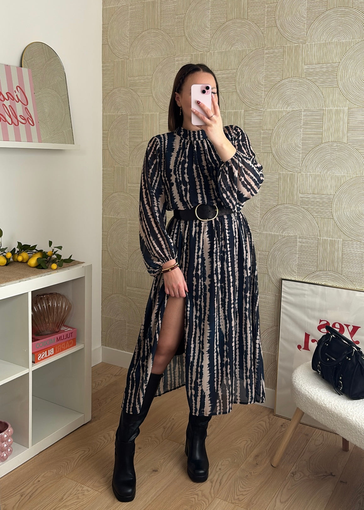 Robe longue navy - QUEENA