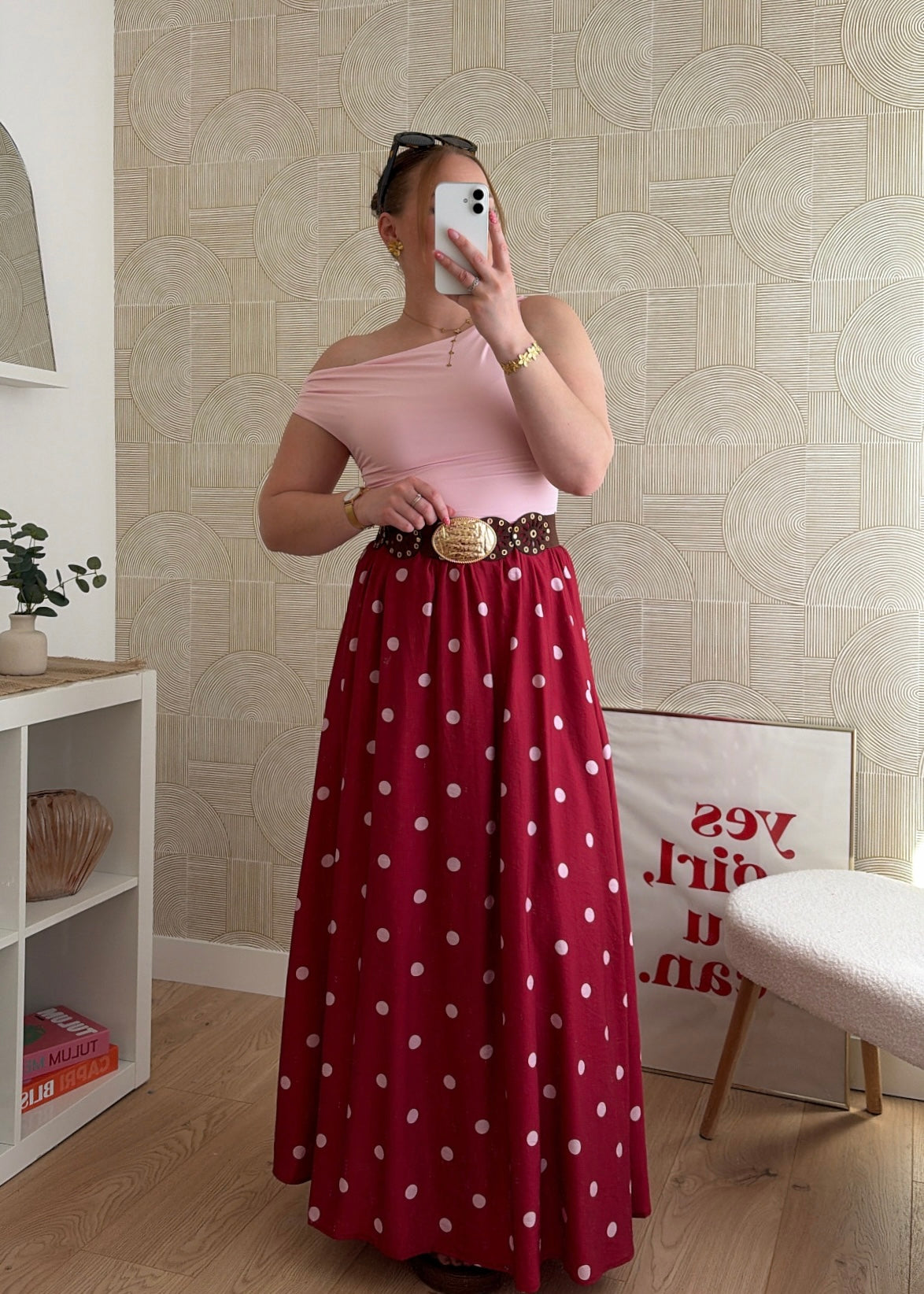 Jupe longue burgundy - POIS