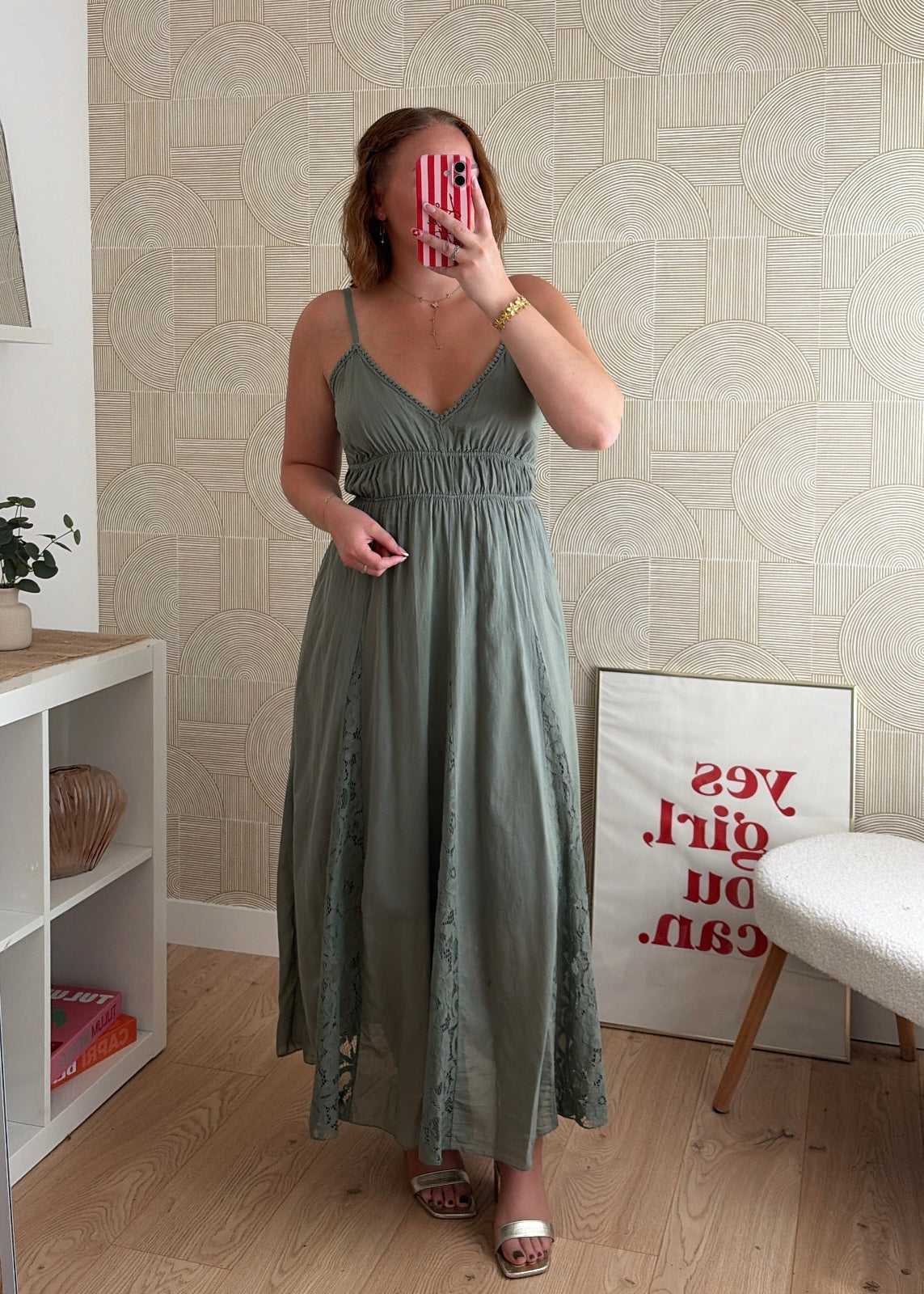 Robe longue kaki - AGATHE