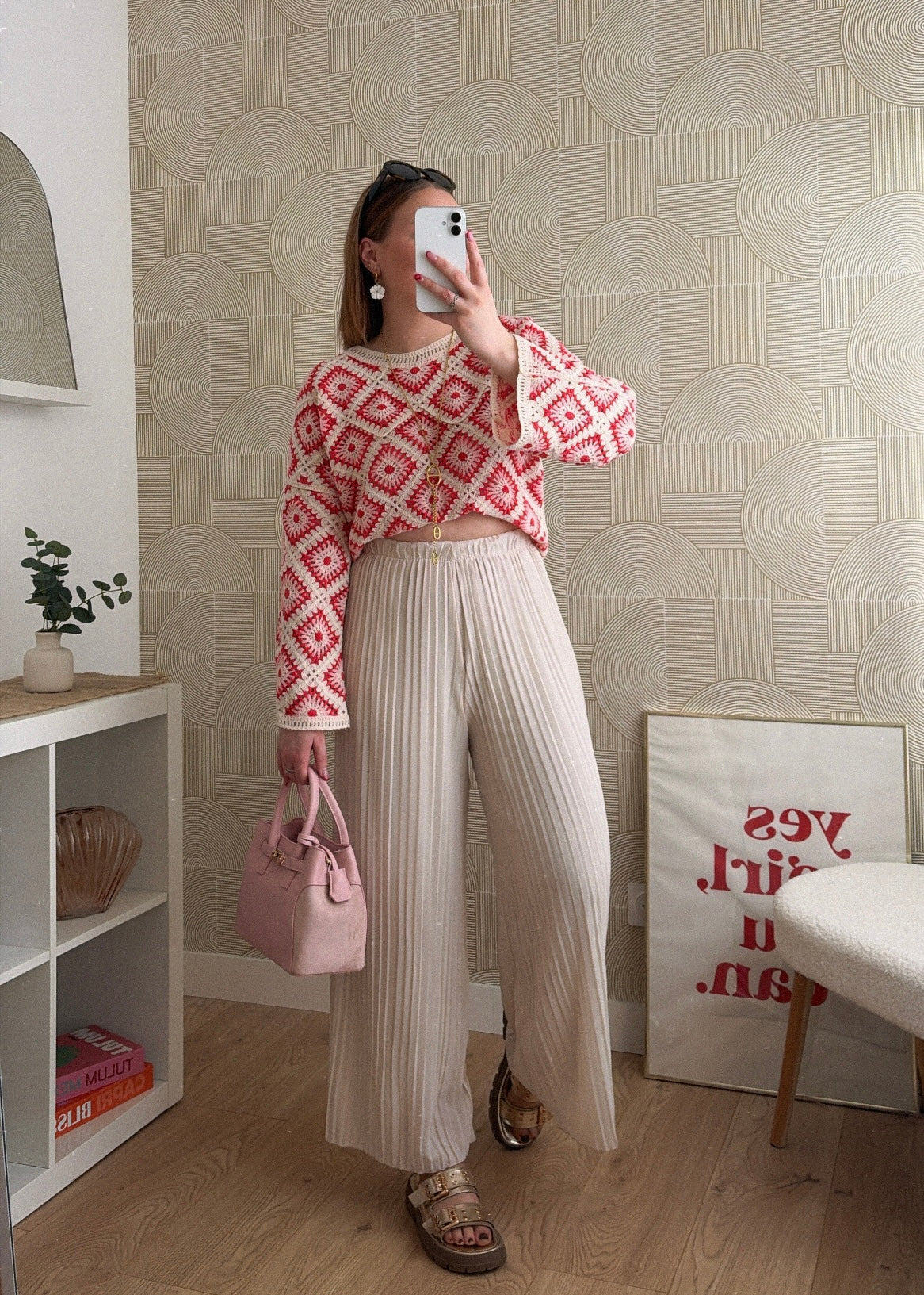 Pantalon plissé beige - ISIS