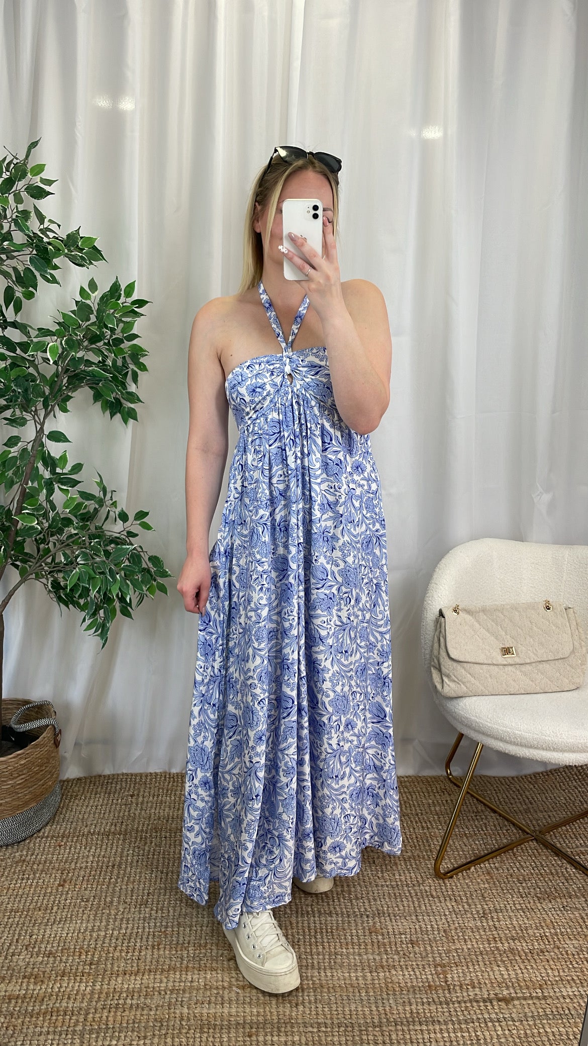 Robe longue bleue - GIUGIU