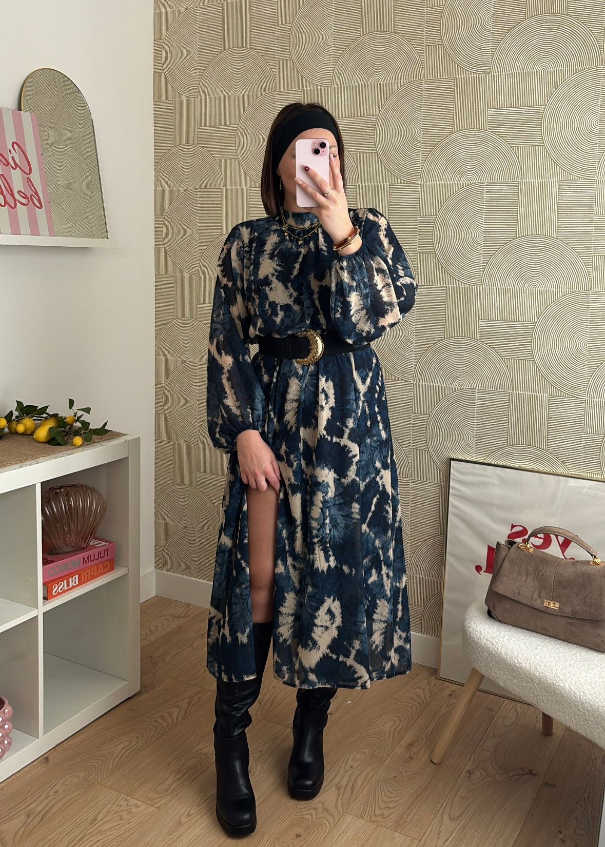 Robe longue navy - TIE & DYE