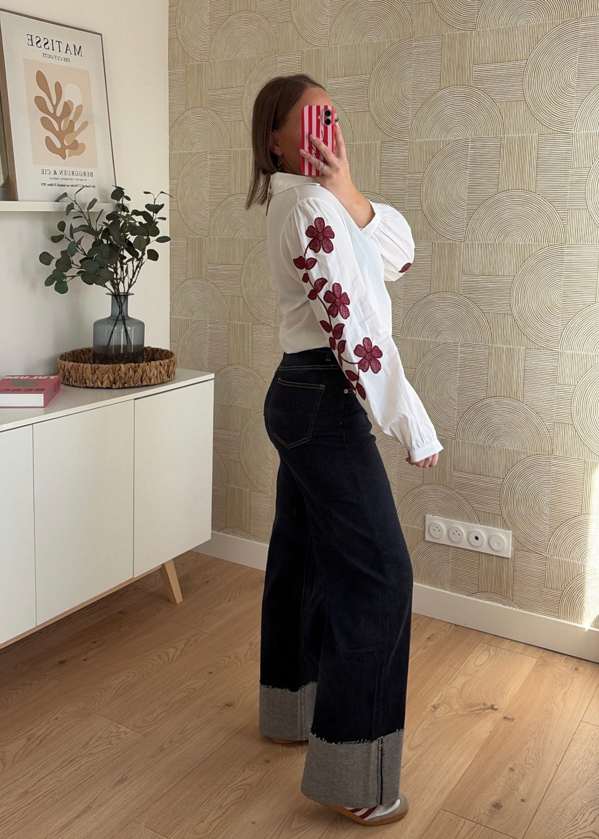 Chemisier blanc à fleurs - SCARLA